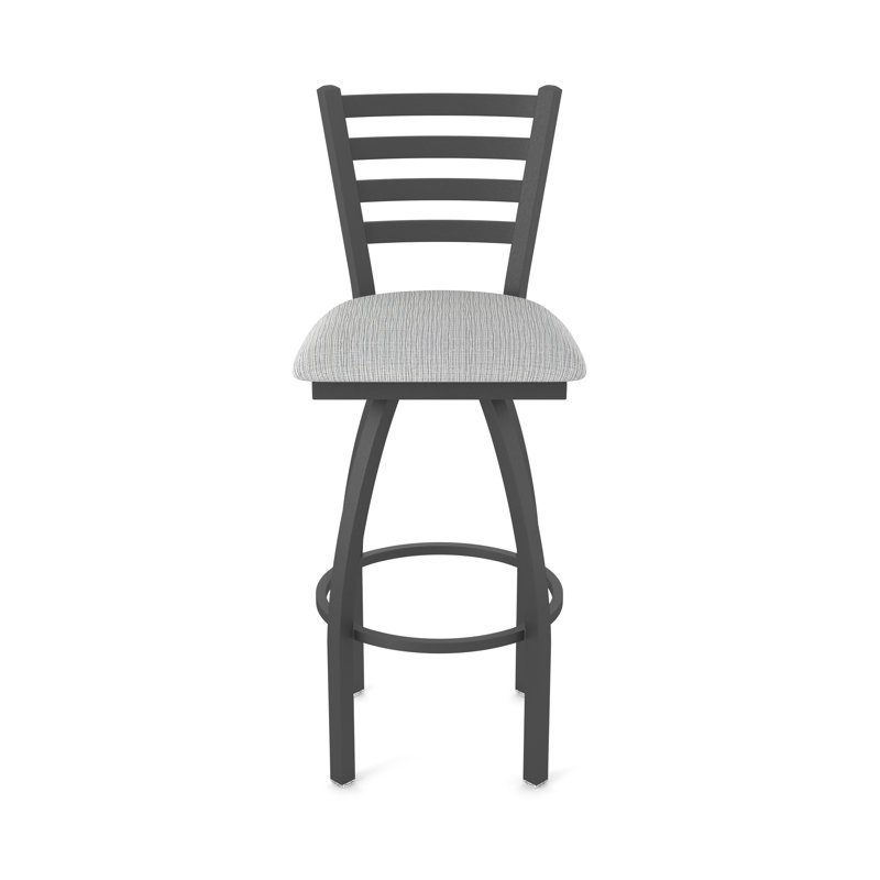 Tabouret pivotant Jackie, Étain, Tabouret de comptoir (siège d'une hauteur de 25 p, Tissu - alpin graphique
