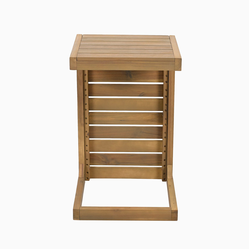 C-Shape End Table  Brown