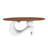 White Nesting Coffee Table Set Of 2, Oral And Round Coffee Table Set, Table For Living Room, Large 47.24'', Small 19.69''-125542226