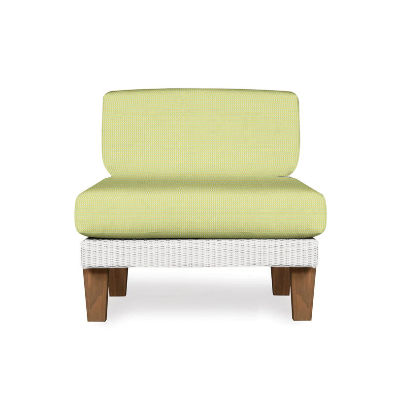 Catalina Outdoor Teak Lounge Chair, Demo Oatmeal, White