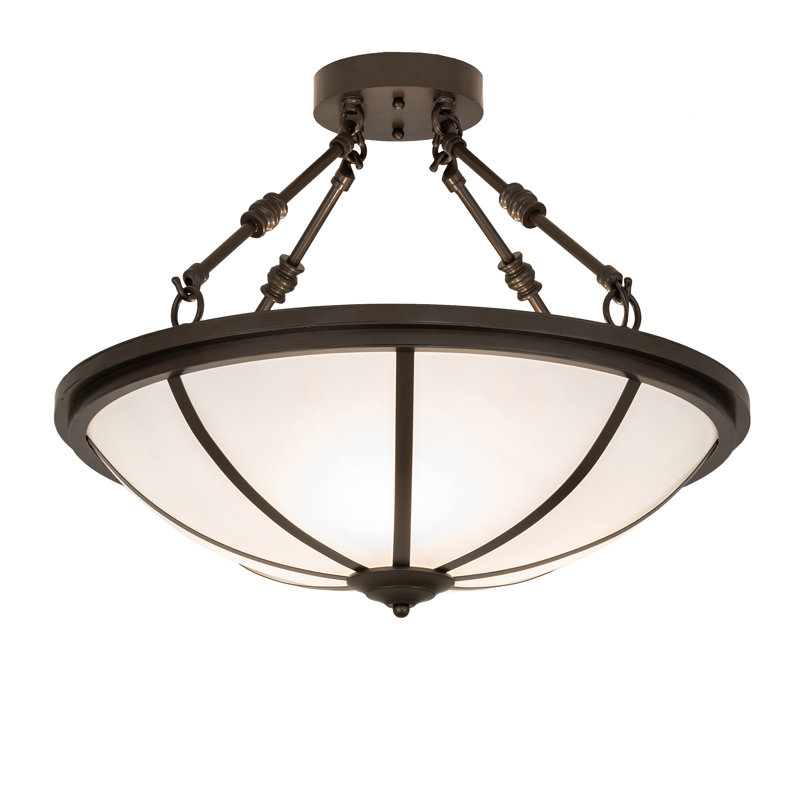 Plafonnier semi-encastré en verre 20 "Commerce