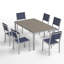 Travira Stacking Powder Coated Aluminum Outdoor Dining Side Chair-1795041459