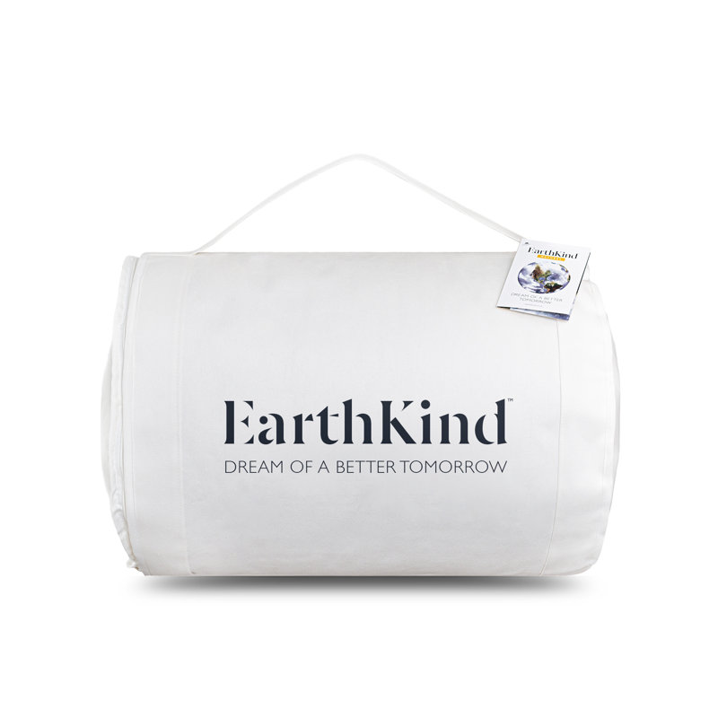 EarthKind Feather & Down Eco Friendly Sustainable 4.5 Tog Summer Cotton Cover Duvet, Super King