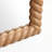 Solid Wood Rope Frame Rectangular Decorative Wall Mirror