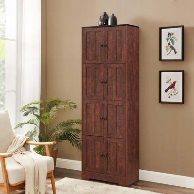 Grande armoire de rangement avec 8 portes et 4 tablettes