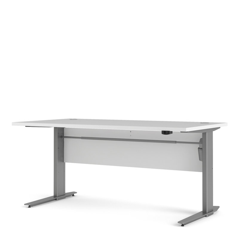Prima Adjustable Standing Desk, Grey, White