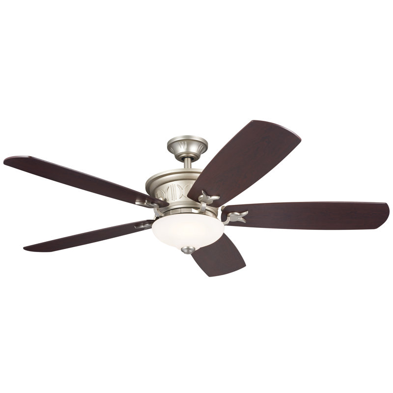 56'' Ceiling Fan with LED Lights, Brushed Nickel