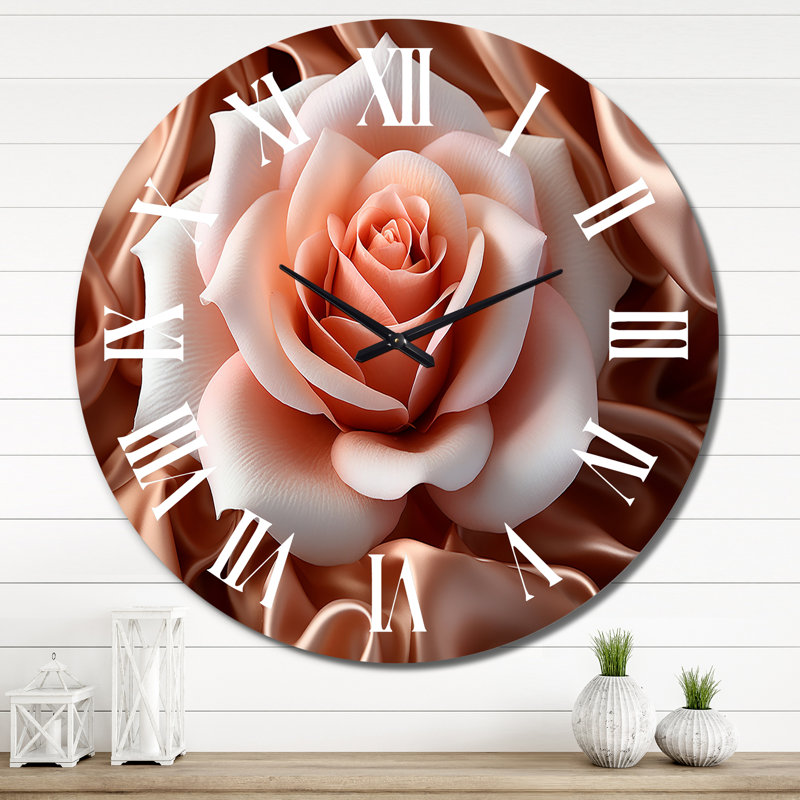 Horloge murale en métal Exquis Blossoming, Très grand