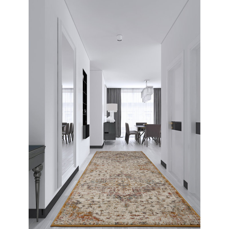 Tapis beige Ann Ann, Tapis de couloir 2 pi 7 po x 9 pi 10 po
