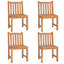 Nhien 4 - Person Teak Patio Dining Set with Square Table