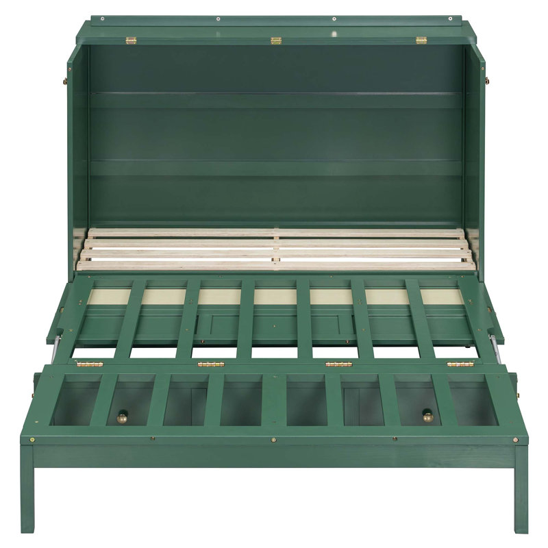 Lit escamotable avec grands tiroirs Murphy, Green