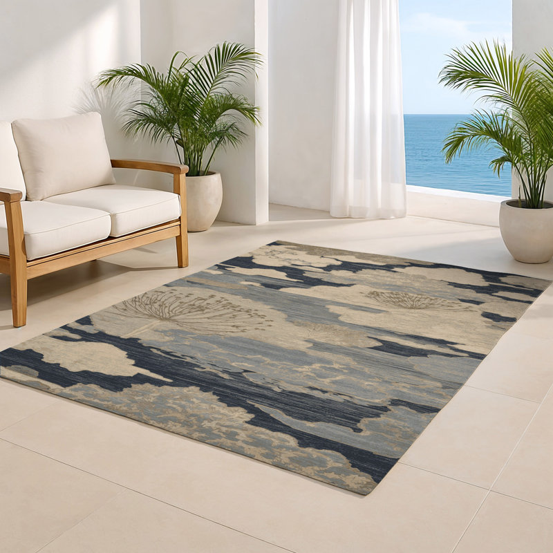 Tapis beige d'intérieur et d'extérieur Nature, Rectangulaire 2 pi x 3 pi