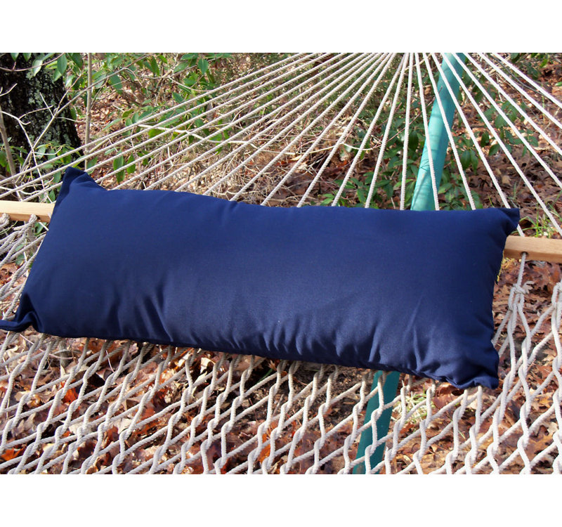 Sunbrella Hammock Outdoor Lumbar Pillow, Navy Blue