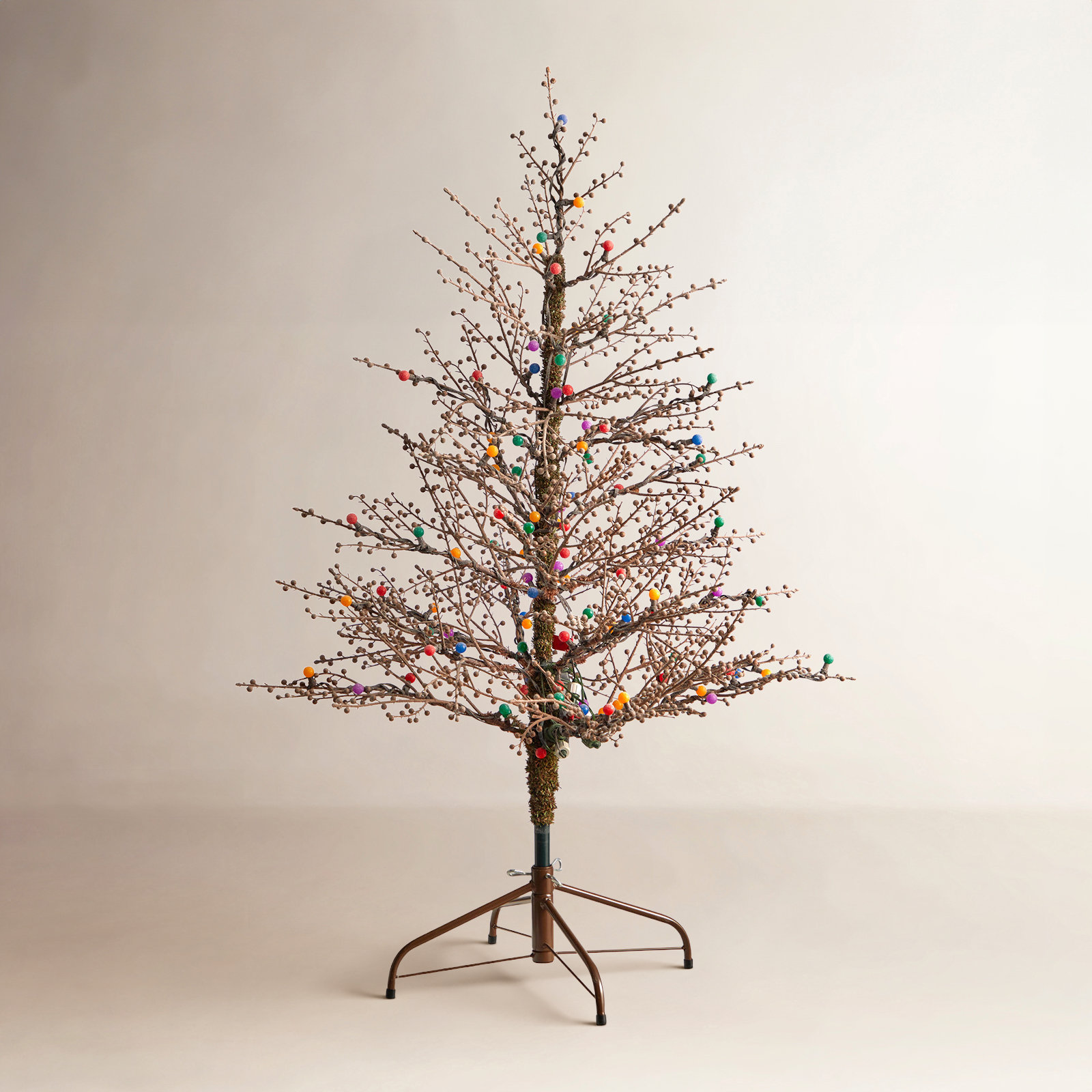 Lighted Artificial Christmas Tree, 4' H