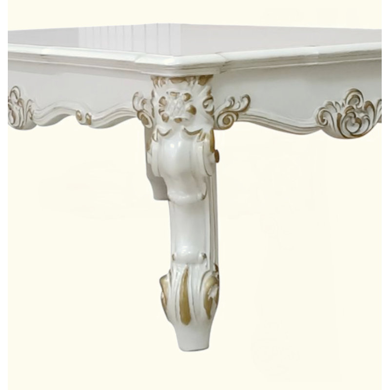 Antique Pearl Finish Coffee Table