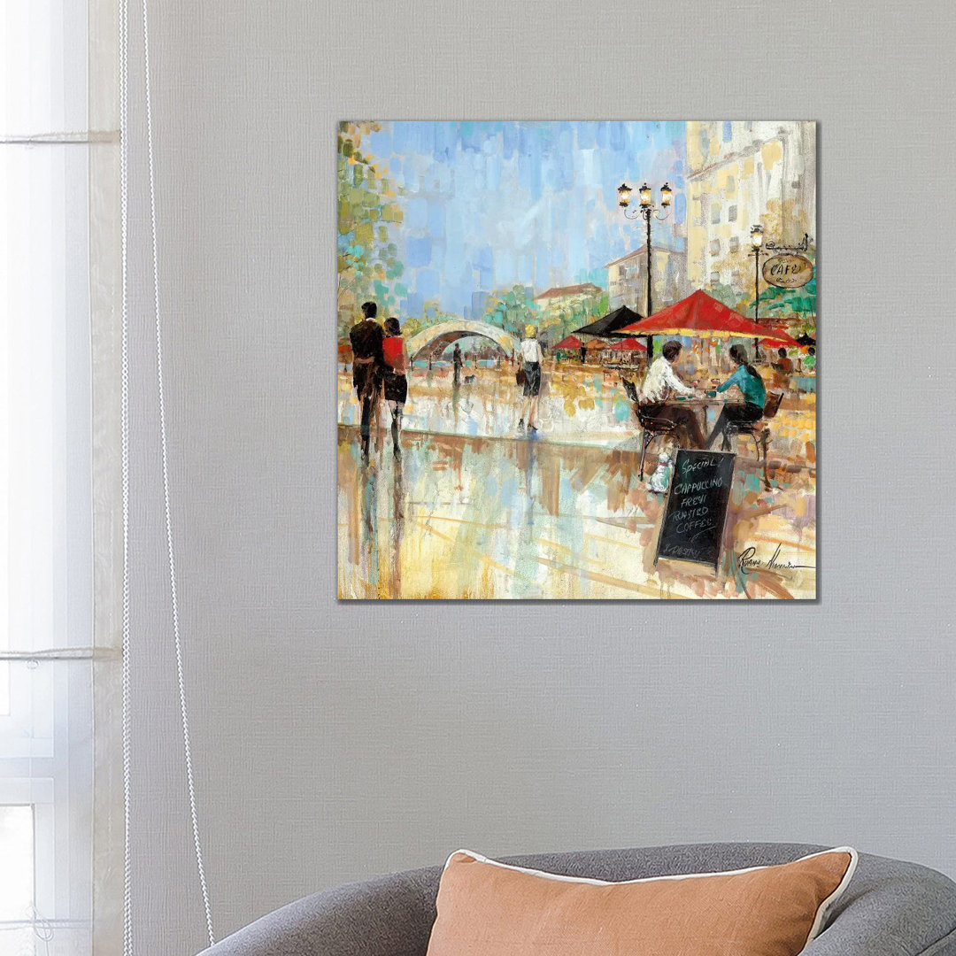 Riverwalk Charm III von Ruane Manning - Giclée auf Leinwand ohne Rahmen