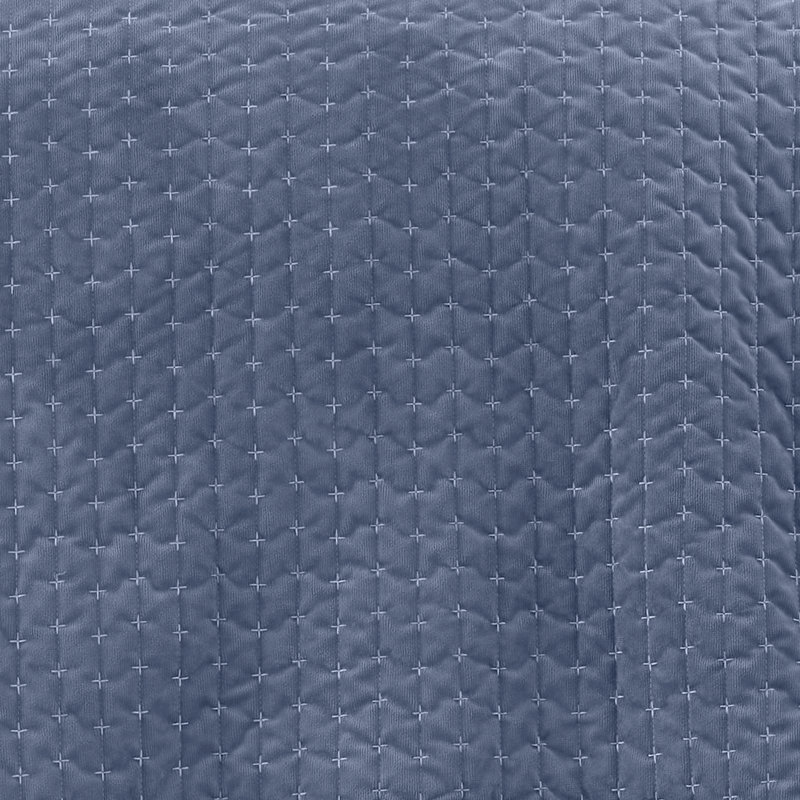 Attica Velvet Embroidered Bedspread, Blue