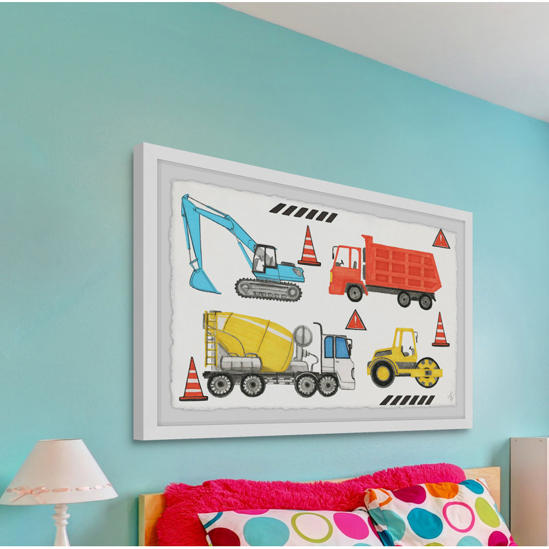 «Il Road Road Camions», reproduction encadrée, H 20 po x l 30 po x P 1,5 po