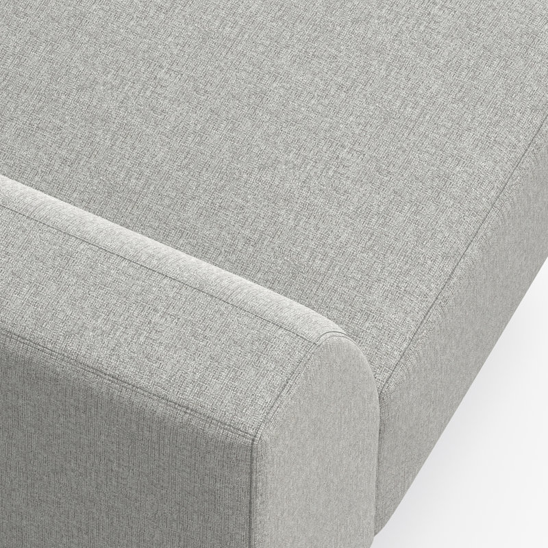 Denver Pale Grey 44-inch Right-Arm Sofa Module in Performance Fabric