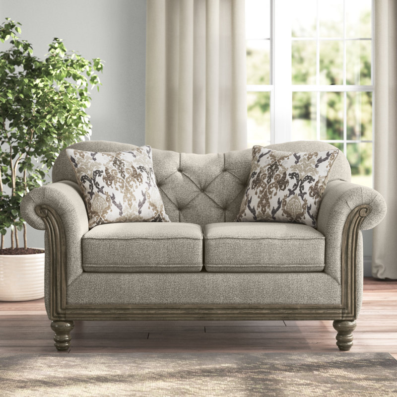 Linhart Rolled Arm Sofa with Reversible Cushions, Sandstone Oyster, 38" H x 66" W x 38" D