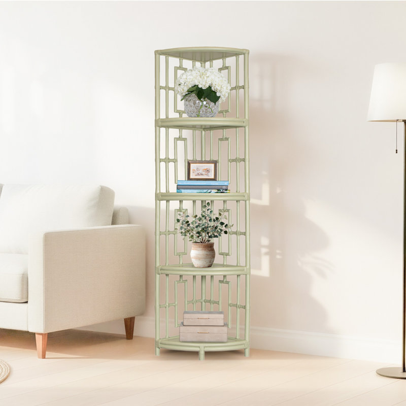 Manley Corner Bookcase, Celery Green