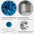 Blue Luxury Abstract Fluid Art VIII - Modern Wall Clock-1080340326