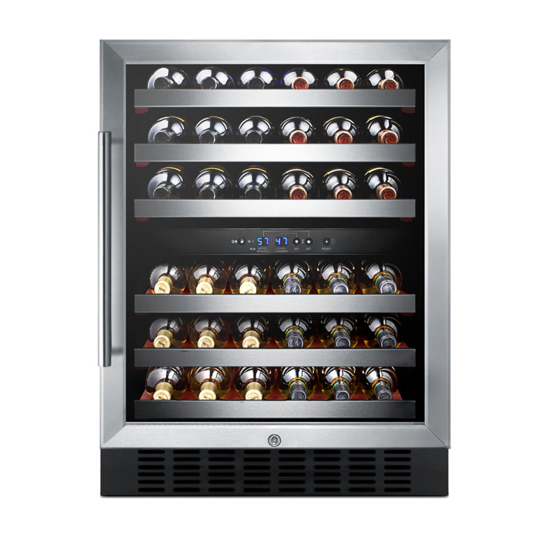 Summit 24" Silver Glass Door Built-in Wine Cellar