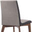 Chaise d’appoint rembourrée grise Abbie