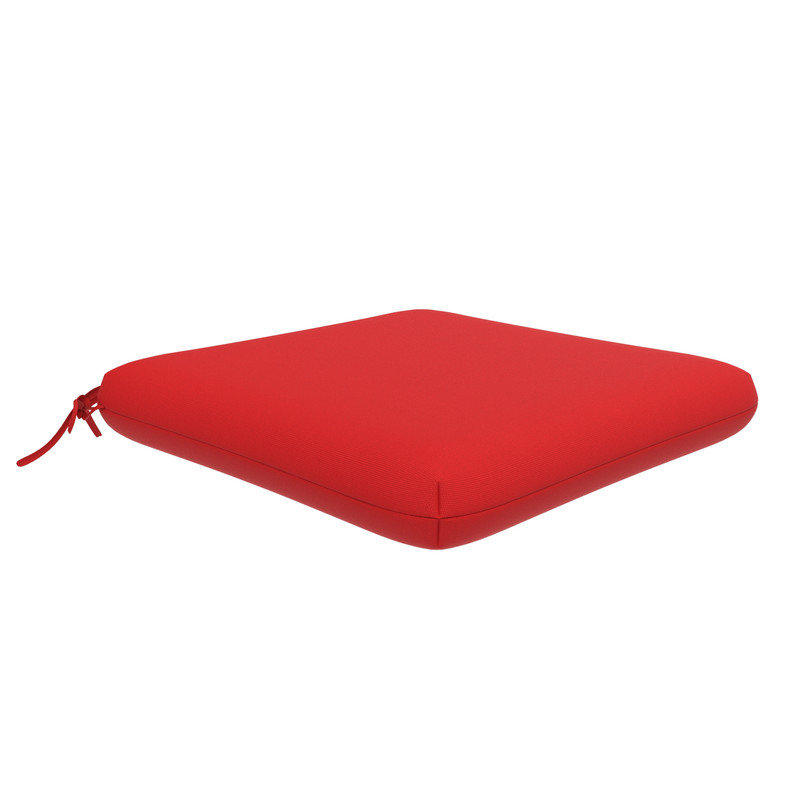 Sunbrella Square Dining Chair Cushions, 3" Foam Replacement Cushion, Canvas Jockey Red, 1