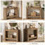Console 41,3 "avec tablettes de rangement à 2 niveaux, canapé en bois pour le salon-612745101