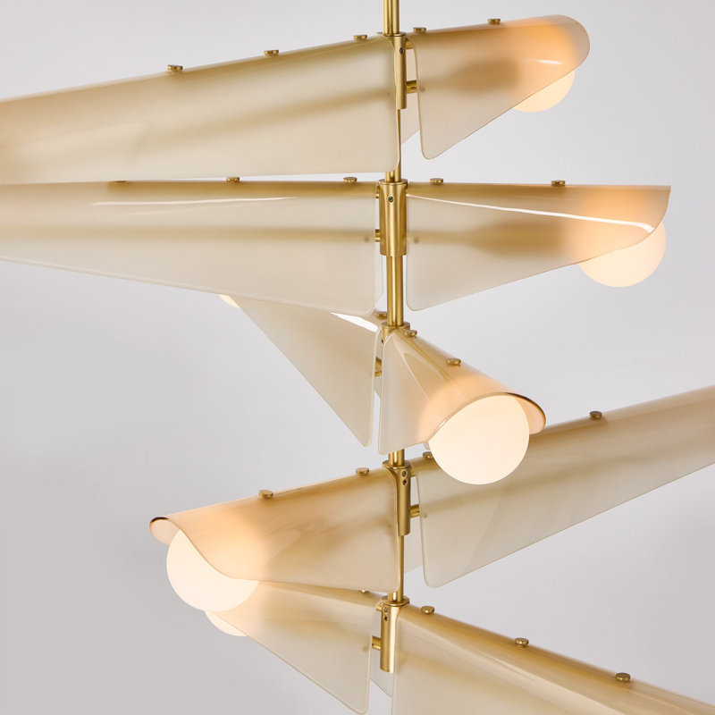 Sycamore LED Chandelier, 30.5" H x 55.13" W x 55.13" D, Dusk Pink, 10 Lights