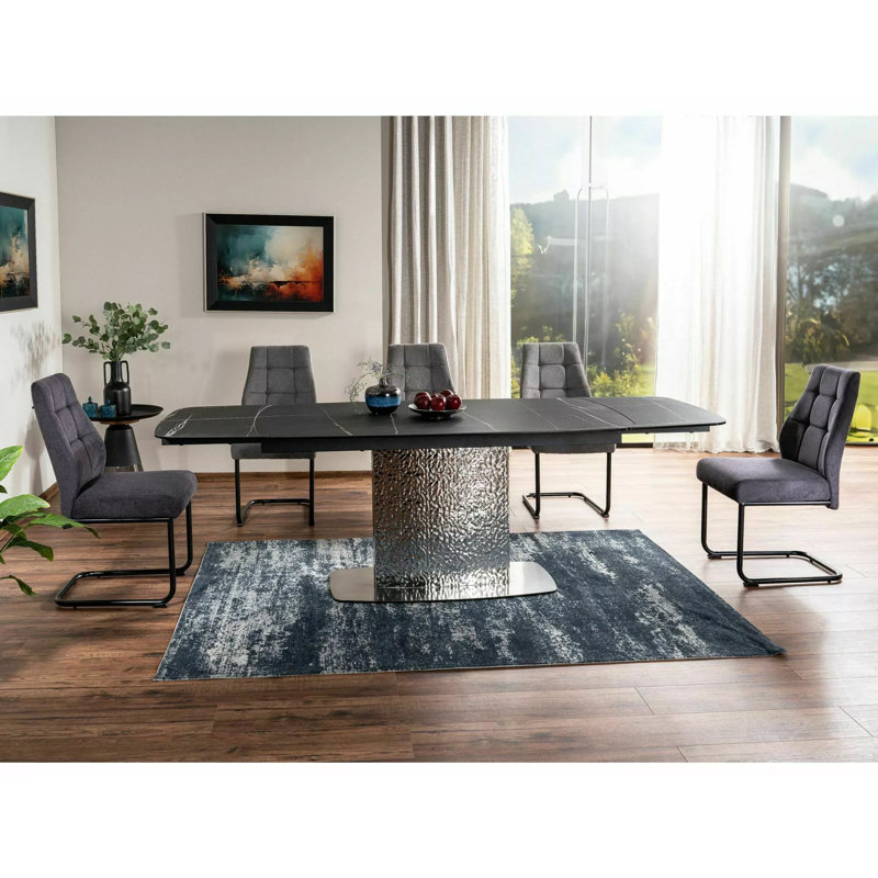 Ducey 90 cm Rectangular Dining Table, Black