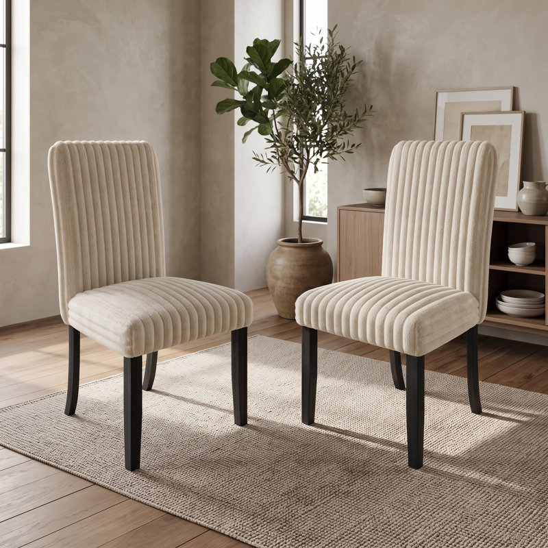Chaise de salle à manger Guymon, Beige clair