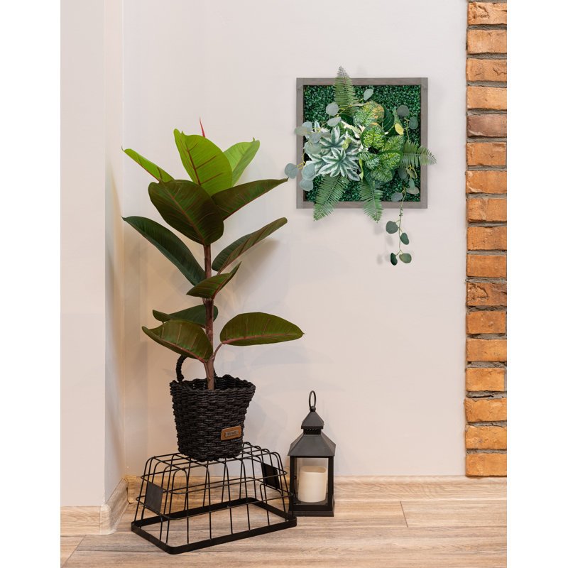56cm Faux Plant in Pot, Grey/Brown/Blue
