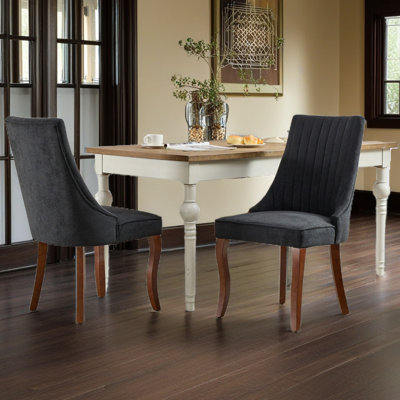 Chaise de salle à manger en rayonne en lin et flocage en lin pour chaise de salle à manger