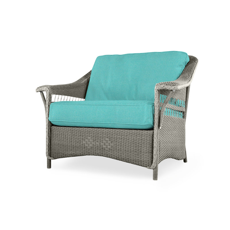 Nantucket Outdoor Lounge Chair, Bebot Sisal, Pewter