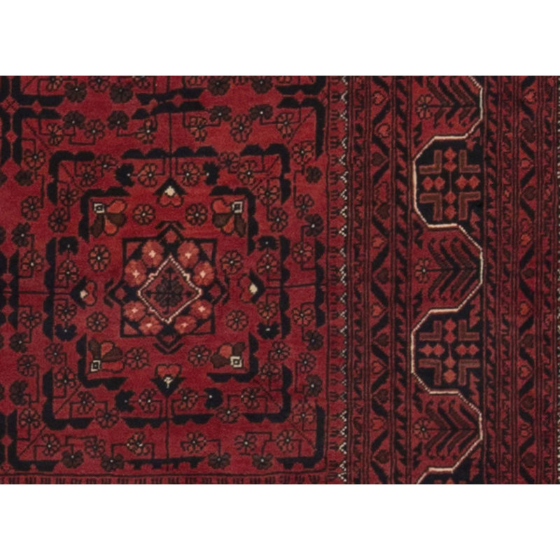 Hand-Knotted High-Quality Red/Black Area Rug