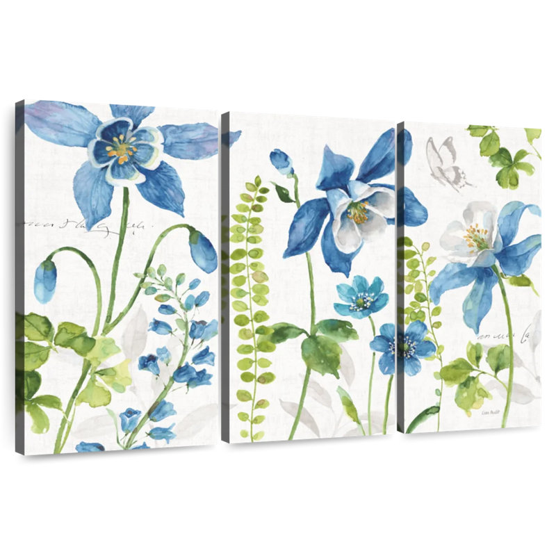 Jardin Harnek bleu et vert I, H 24 po x l 38 po