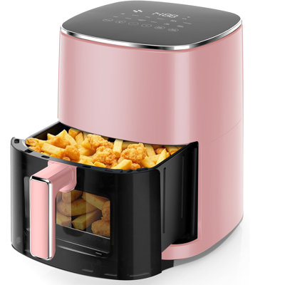 Homewell Air Fryer 12-in-1 with 6-Quart Capacity, Viewing Window, Air Fry, Roast, Reheat, Dehydrate, Bake, Steam, And More, 400°F Max Temperature