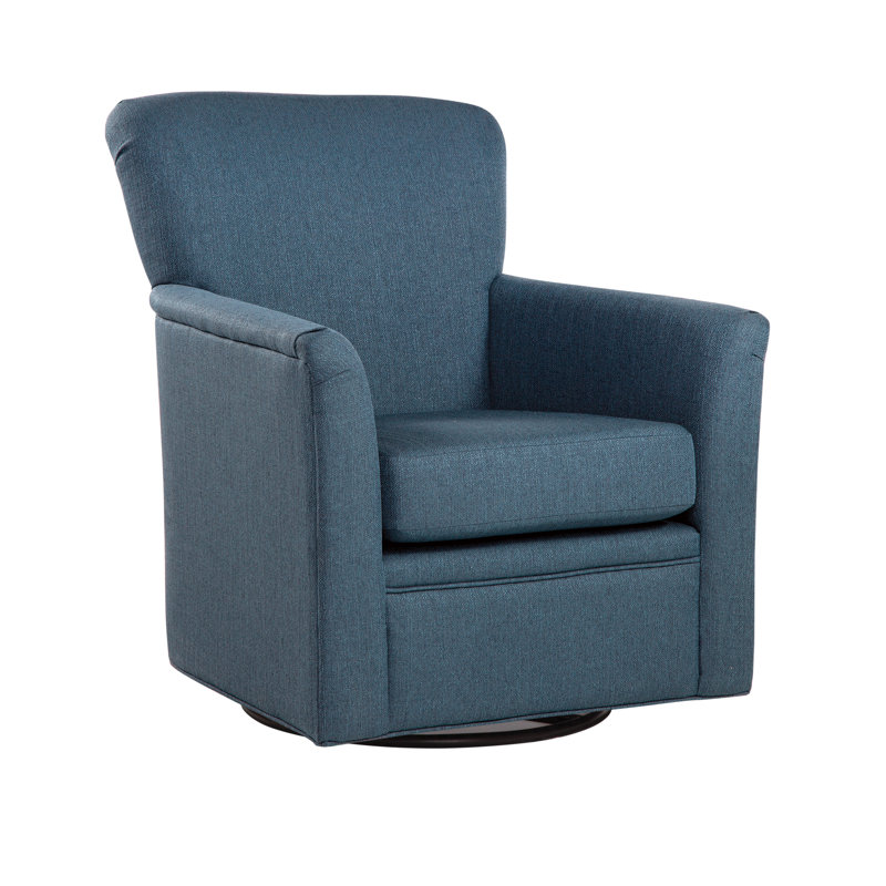 Starkweather Upholstered 360 Swivel Rocking Chair, Bronco Peacock Blue Green
