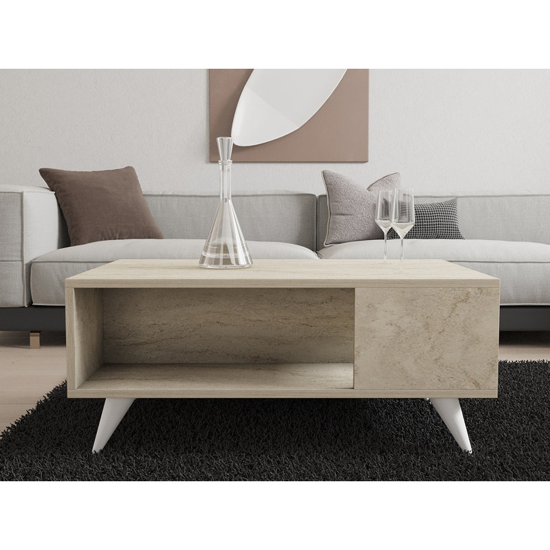 Glorias Coffee Table, Travertine