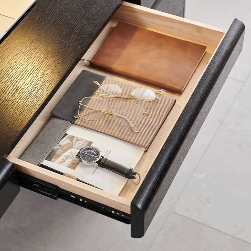 Bureau rectangulaire en bois manufacturé noir, H 29,53 po x l 55,12 po x P 25,59 po