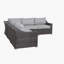 Ensemble de patio modulaire en osier de rotin 5 pièces avec coussins confortables