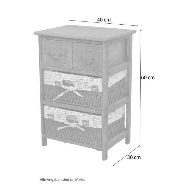 Hearne Solid Wood 40cm W 4 - Drawer Chest of Drawers