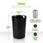27 gallons Doublure de poubelle ronde en plastique avec poignées pour poubelle d'intérieur-100734097