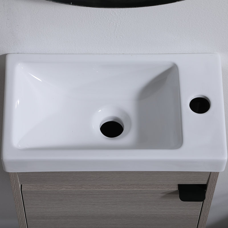 Ensemble de meuble-lavabo simple 16 po gris
