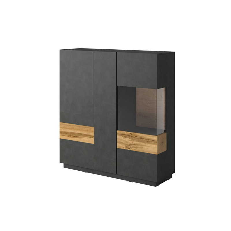 Silke 130cm Sideboard, Matera Black/Brown Oak