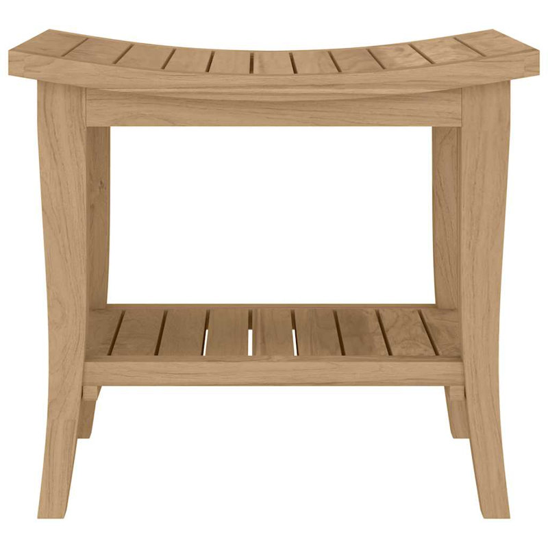 Rosalind Wheeler Shower Bench 50X35x45 Cm Solid Wood Teak