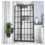 Porte de douche pivotante avec cadre en verre trempé noir mat 34 po x H 72 po