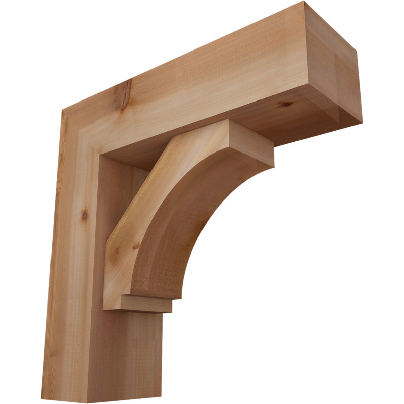 Imperial Block Bracket w/ Offset Brace, 24 x 24, 7 1/2"W Western Red Cedar (Smooth)